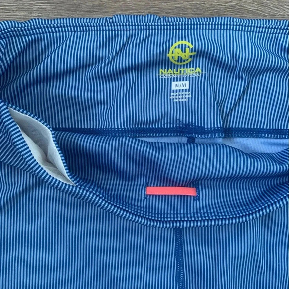 Nautica‎ Competition Ribbed Crop Top + Biker Short Set - Size M - Blue - NWT - Picture 3 of 11
